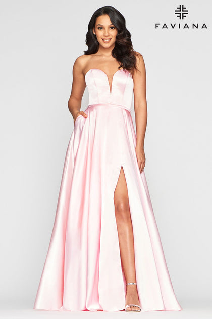 Millennial pink prom on sale dress