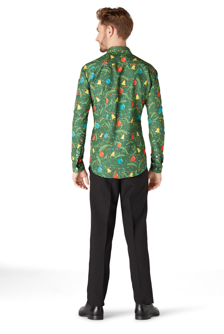 Christmas Green Tree Shirt Tux or Suit