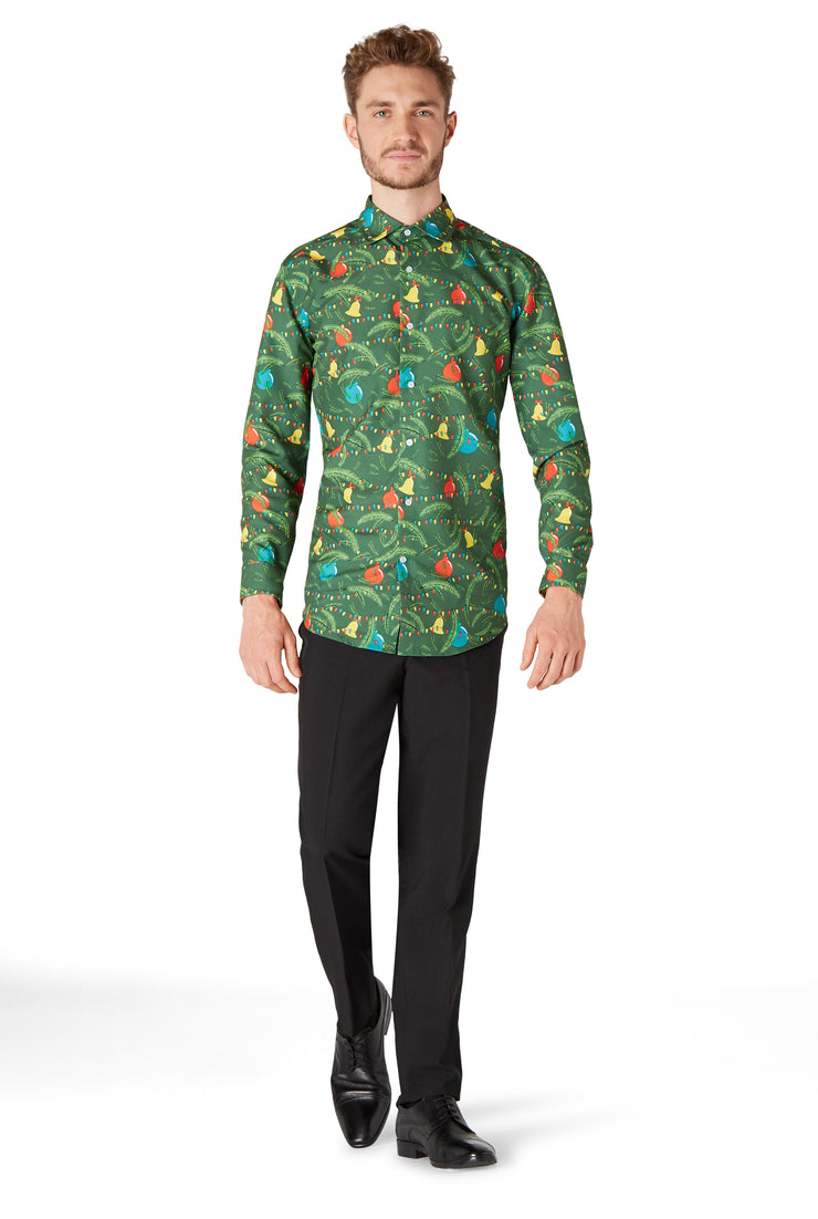 Christmas Green Tree Shirt Tux or Suit