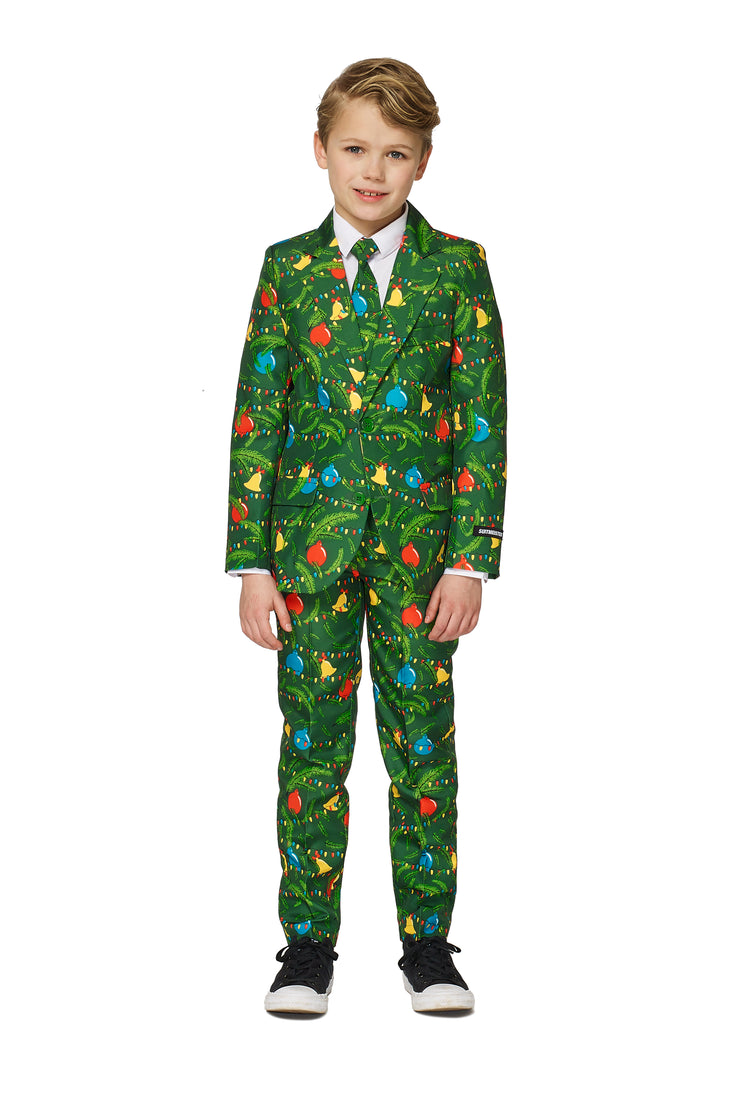 BOYS Christmas Green Tree Tux or Suit